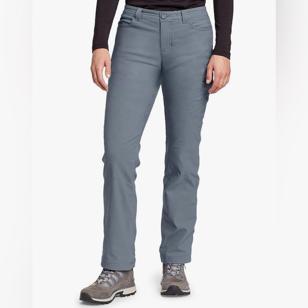 NEW Eddie Bauer Graphite Fleece Lined Rainier Pant - Size 8